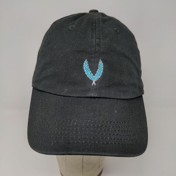First Harvest Mens Slideback Hat Black Adjustable Embroidered Logo - Picture 3 of 11